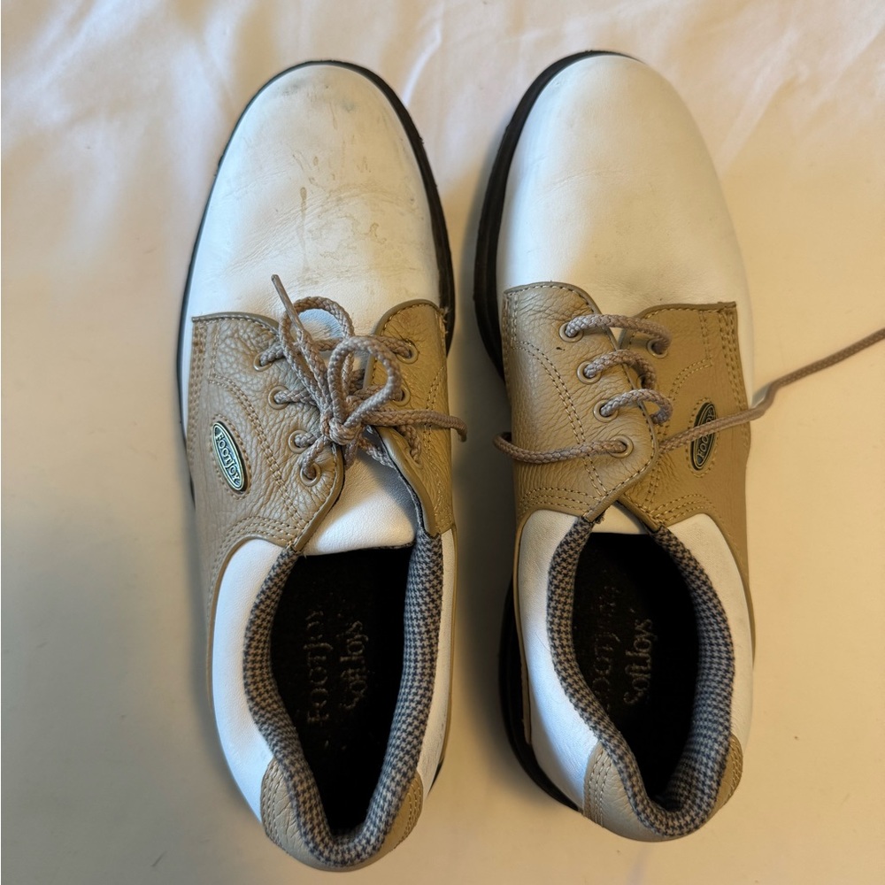 Etonic White and Tan Golf Shoes